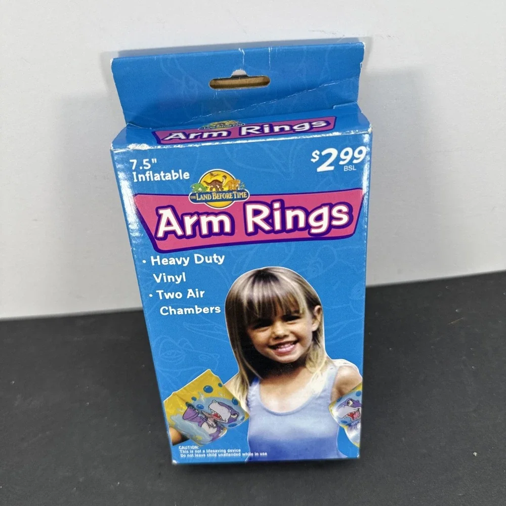 Vintage Land Before Time Arm Rings Inflatable Heavy Vinyl RARE Floaties
